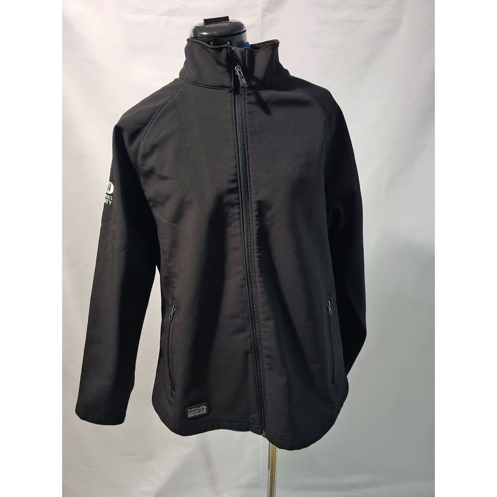 DRI DUCK Women’s L Black Softshell Jacket 90/10 Stretch Full Zip Workwear